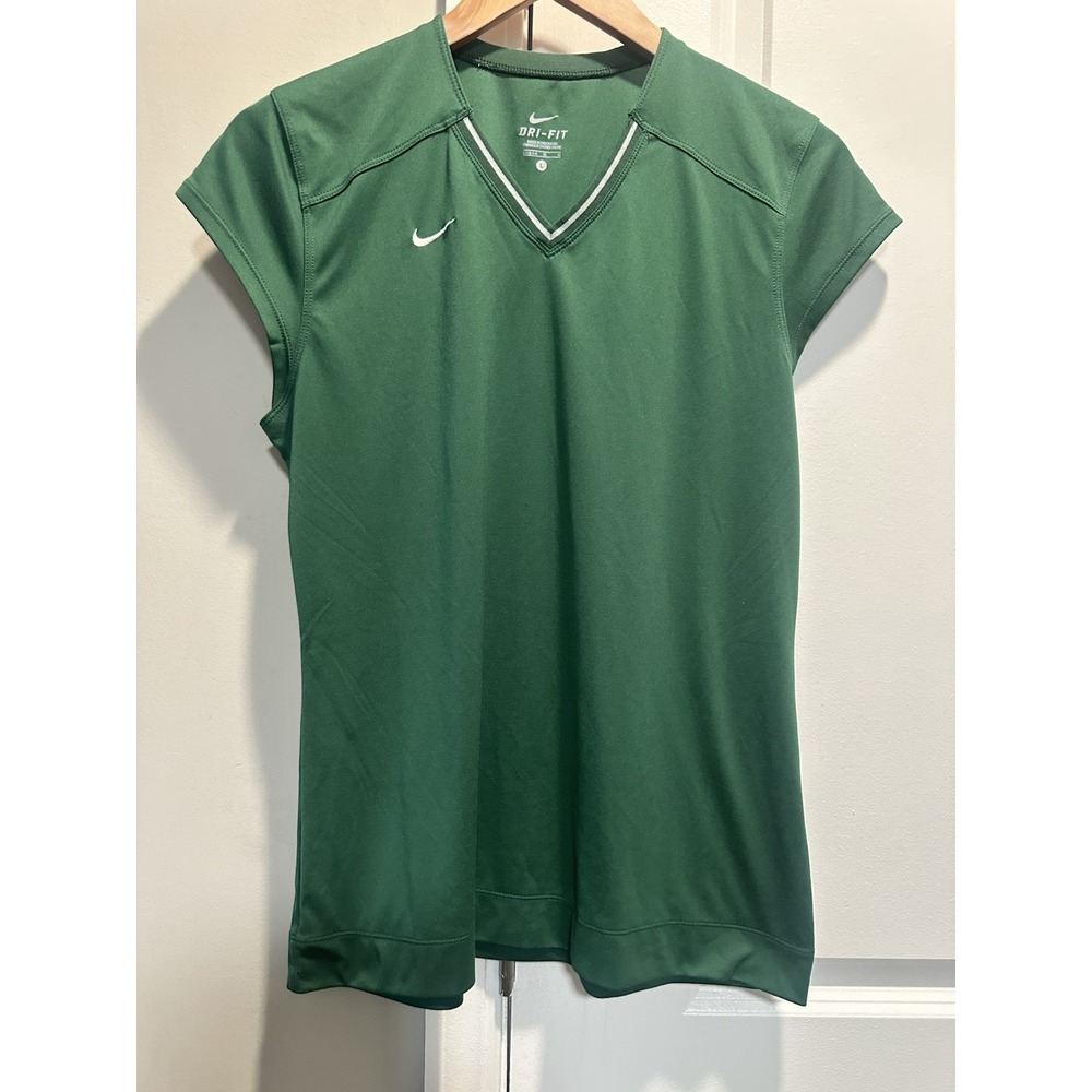 Nike‎ Women's Green Cap Sleeve Top Large